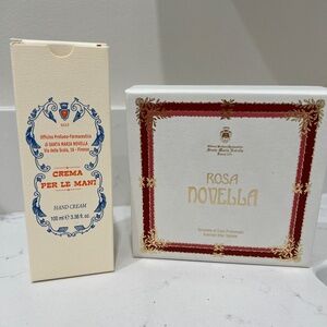 Santa Maria Novella Hand Cream and Rosa Novella Scented Wax Tablets - NEW in Box